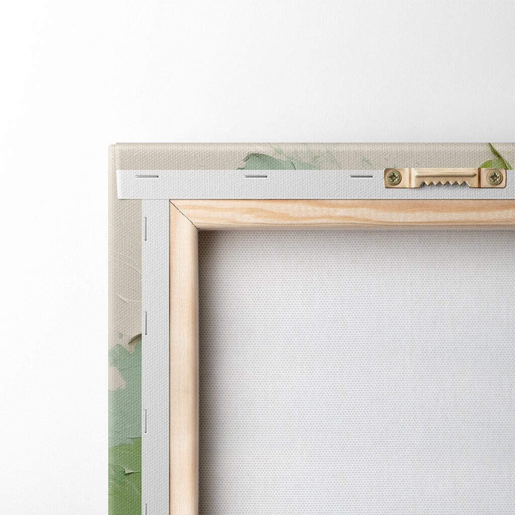 Painting of leaves on a wall