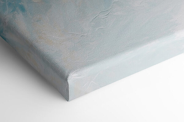 Painting of white flowers on a branch