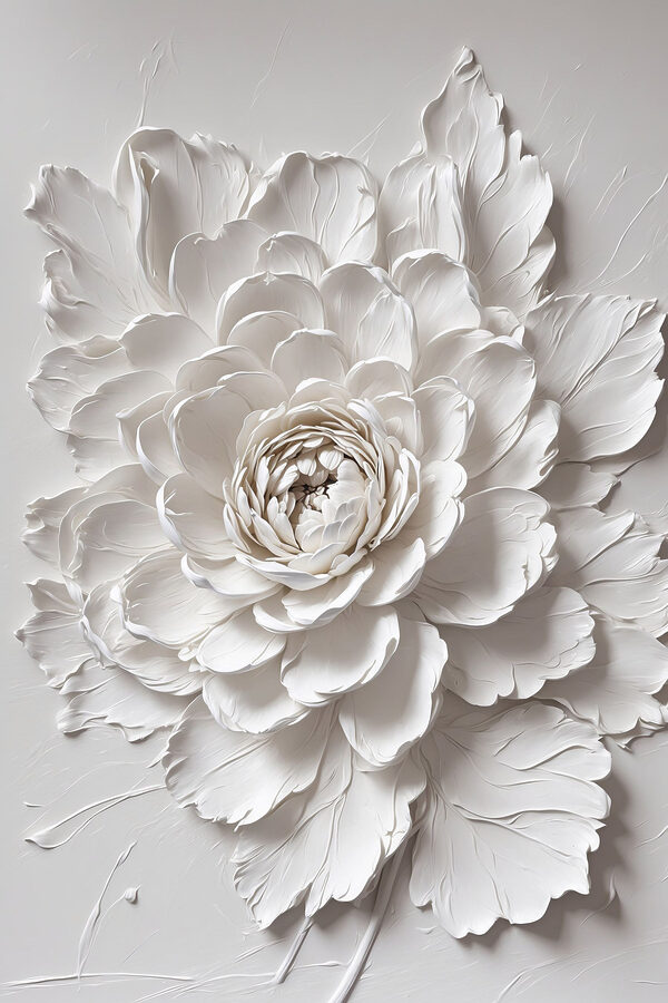 Weiße Blume mit Blättern Weiße Blume mit Blättern
