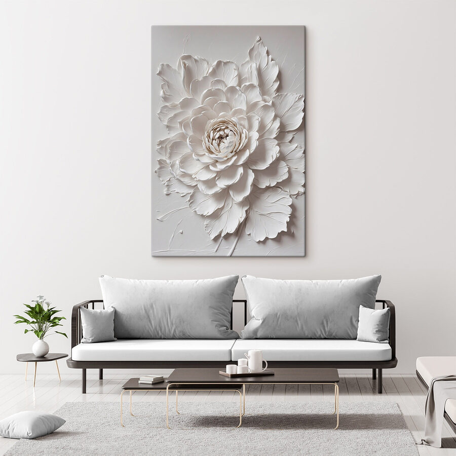 Weiße Blume mit Blättern Weiße Blume mit Blättern
