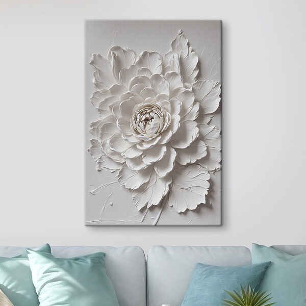 Weiße Blume mit Blättern Weiße Blume mit Blättern