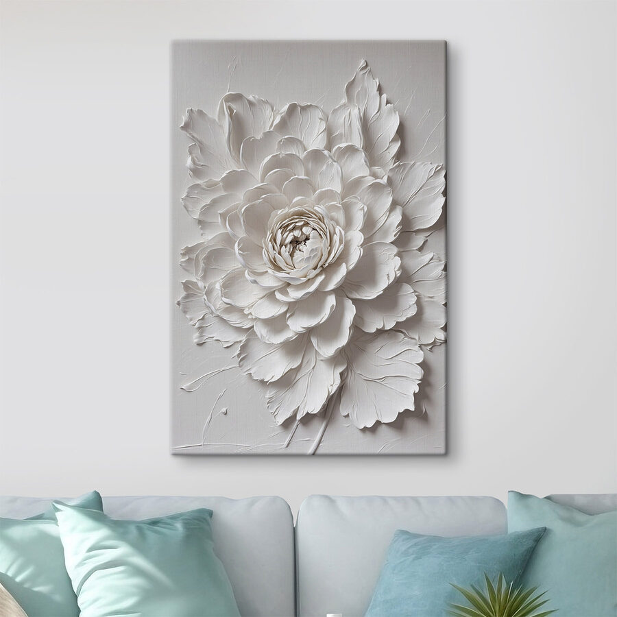 Weiße Blume mit Blättern Weiße Blume mit Blättern