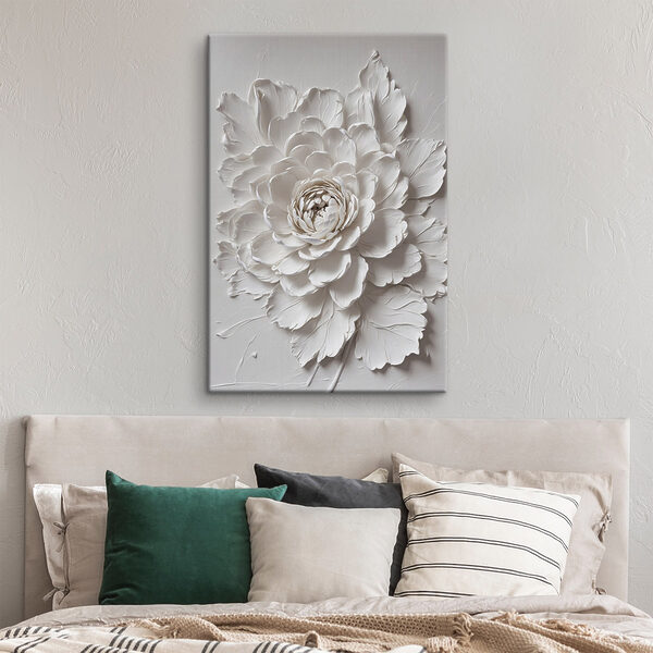 Weiße Blume mit Blättern Weiße Blume mit Blättern