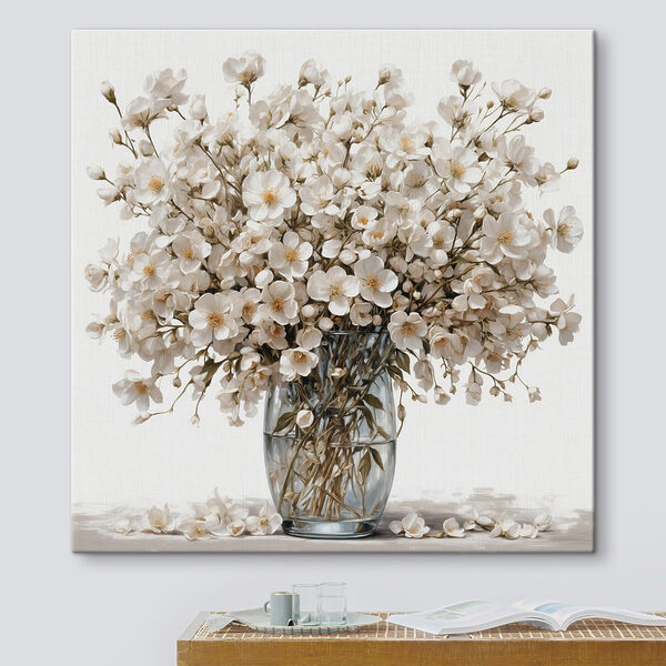 Vase mit weißen Blumen Vase mit weißen Blumen