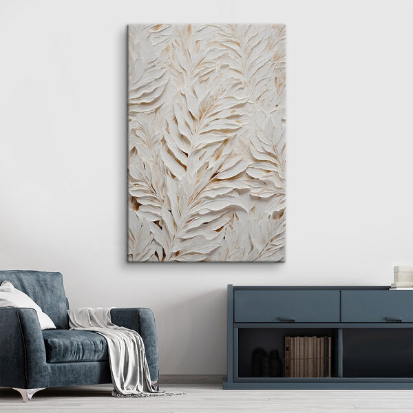 White and brown leaf pattern