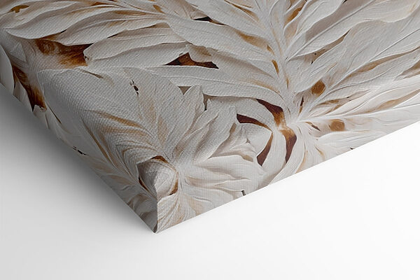 White and brown leaf pattern