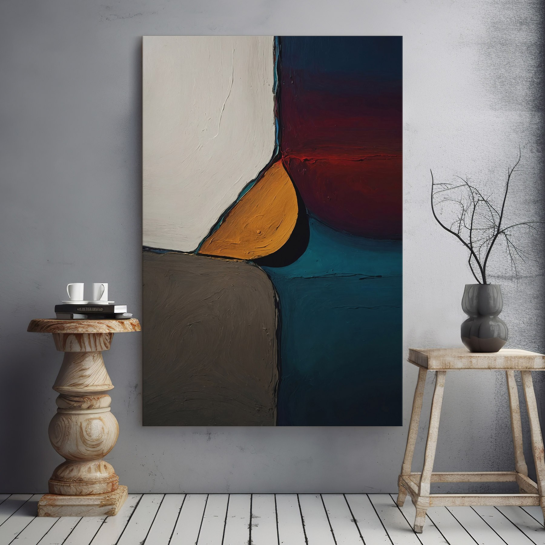 Abstract shapes in bold colors Abstract shapes in bold colors