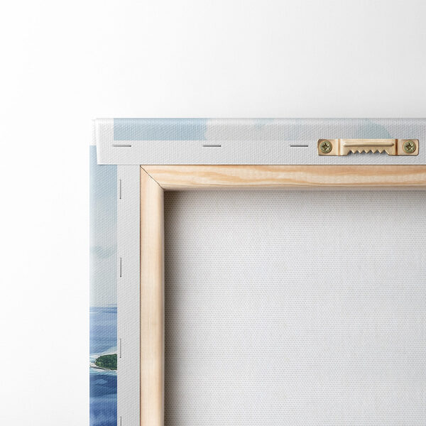 Aquarell von Strand und Bergen Aquarell von Strand und Bergen