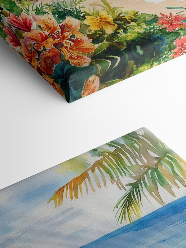 Aquarell eines Strandes und des Meeres Aquarell eines Strandes und des Meeres