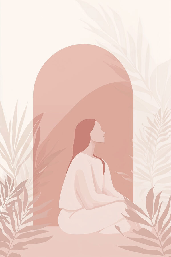 s44154p 600x900 - Frau im weißen Gewand sitzend - tegory