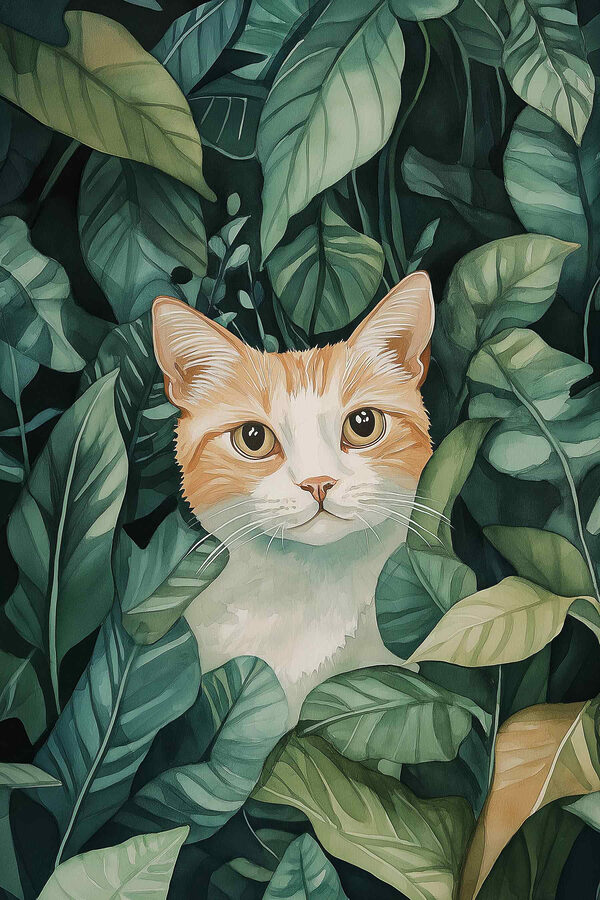 Katze im Laub Katze im Laub