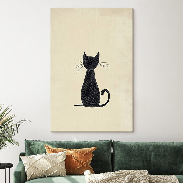 Wandbilder Schwarze Katze mit Schnurrhaaren (Artikelnummer: s44163) Wandbilder Wandbilder Schwarze Katze mit Schnurrhaaren (Artikelnummer: s44163)