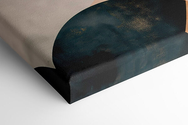 Black and orange geometric shapes