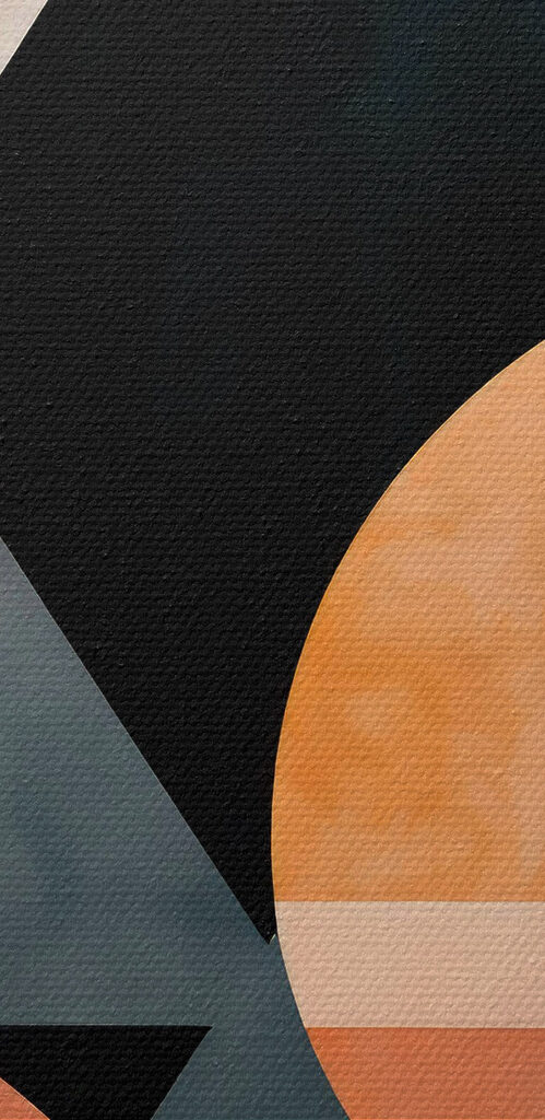 Black and orange geometric shapes