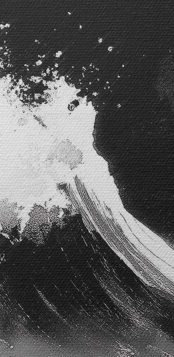 Schwarz-Weiß-Bild einer Welle Schwarz-Weiß-Bild einer Welle