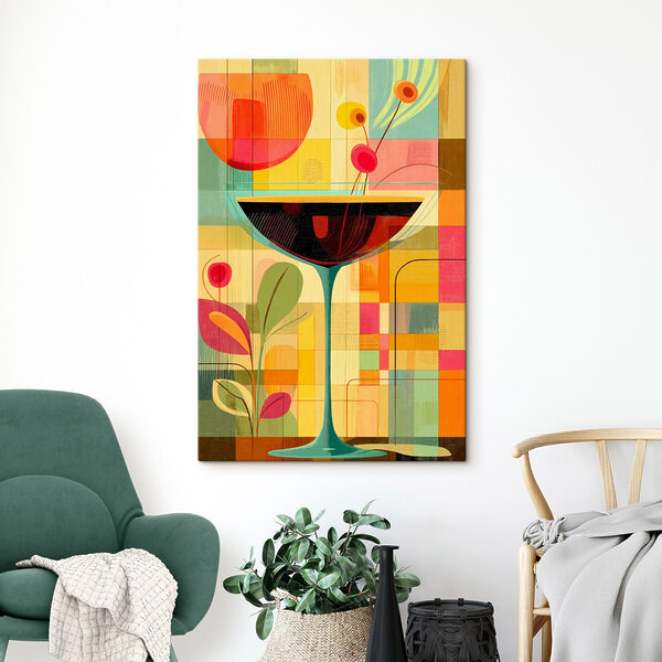 Bunte Kunst eines Martini-Glases Bunte Kunst eines Martini-Glases
