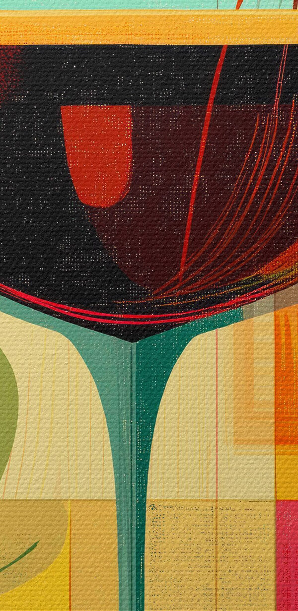 Bunte Kunst eines Martini-Glases Bunte Kunst eines Martini-Glases