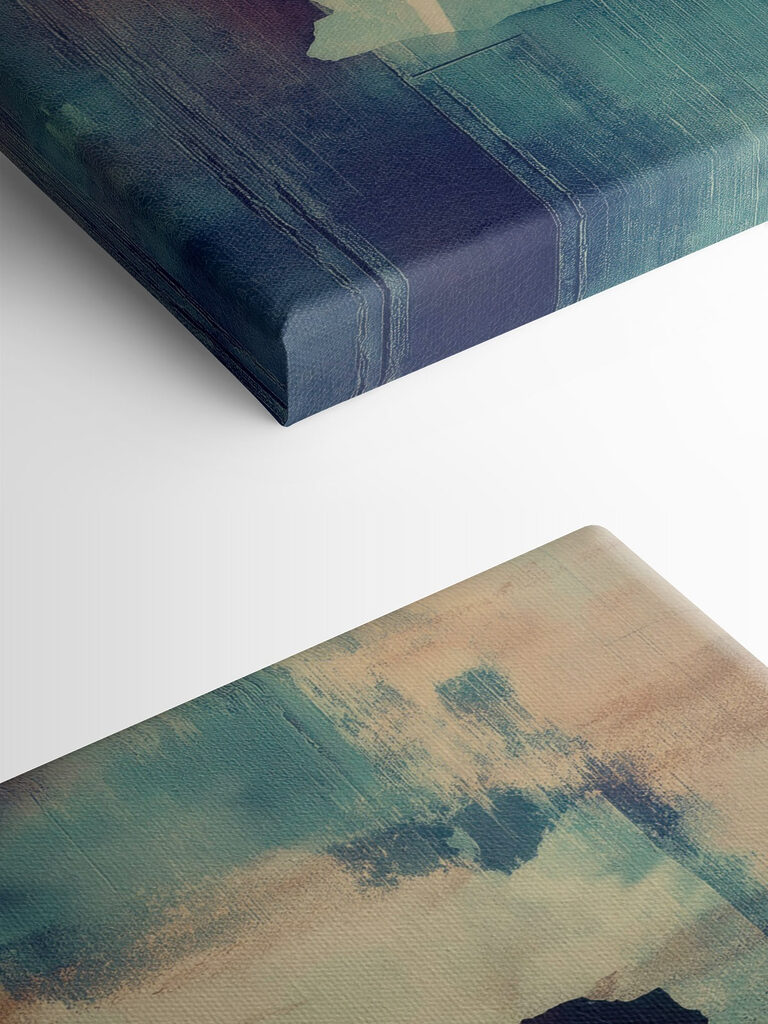 Woman's face through a window