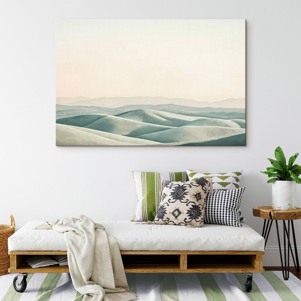 Large sandy hills with a clear sky