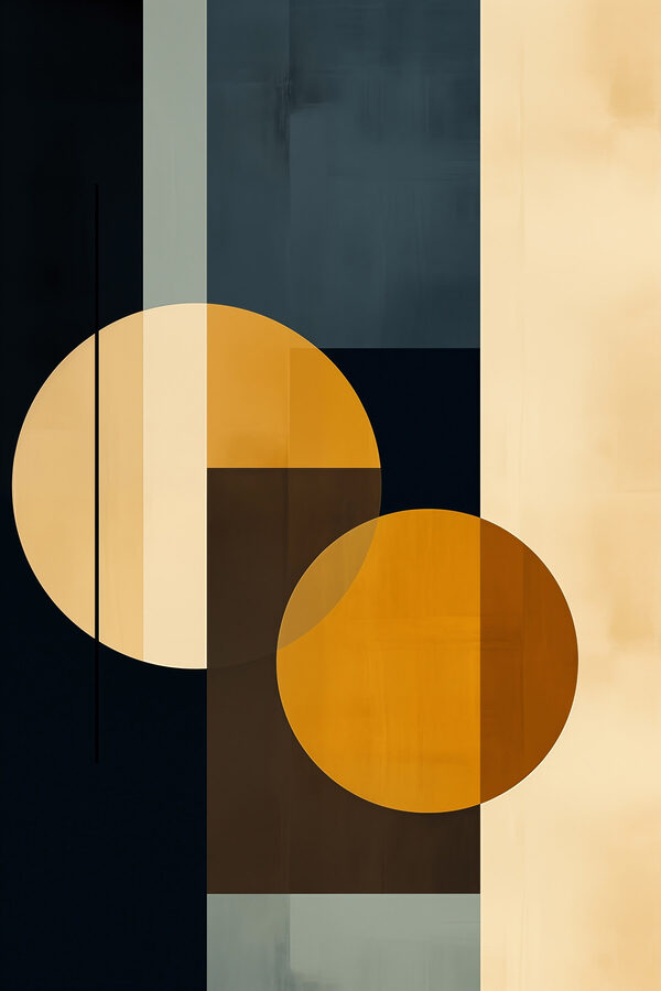 Buntes Kunstwerk mit Kreisen und Quadraten Buntes Kunstwerk mit Kreisen und Quadraten