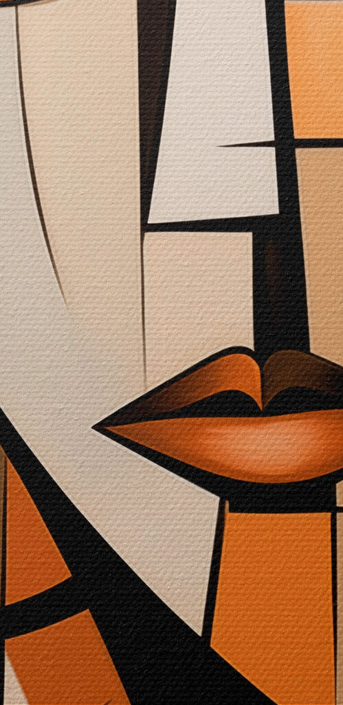 Painting of a woman's face