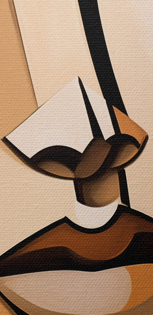 Painting of a woman's face Painting of a woman's face