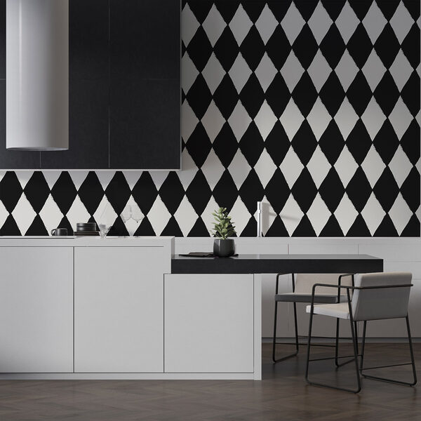 Black and white diamond pattern