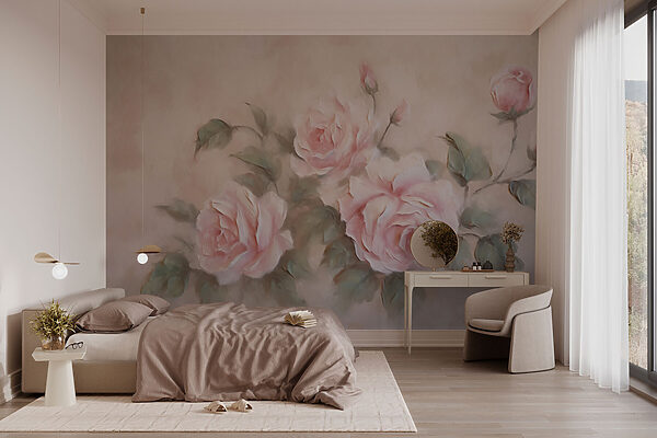 Gemälde von rosa Rosen Gemälde von rosa Rosen