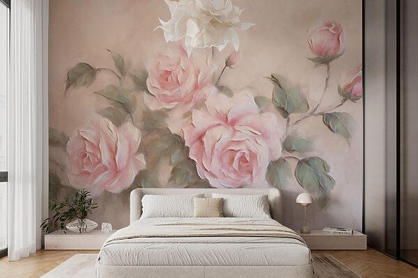 Gemälde von rosa Rosen Gemälde von rosa Rosen