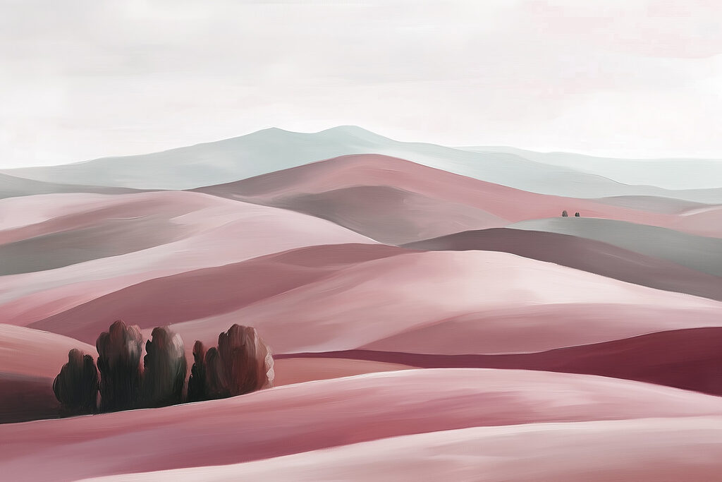 Landscape of hills with trees Landscape of hills with trees