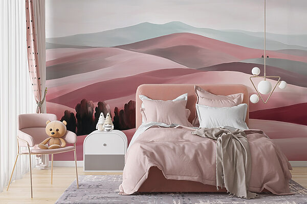 Landscape of hills with trees Landscape of hills with trees