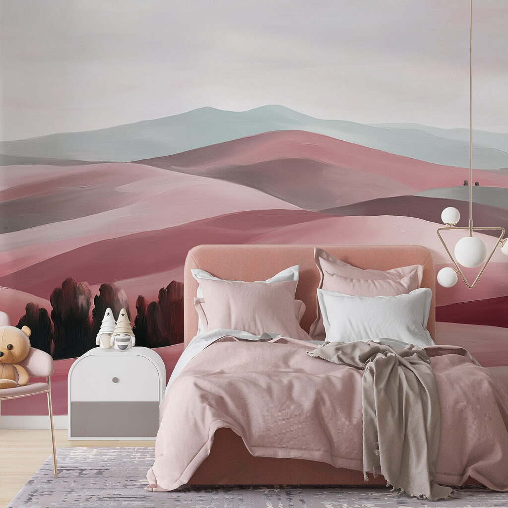 Landscape of hills with trees Landscape of hills with trees