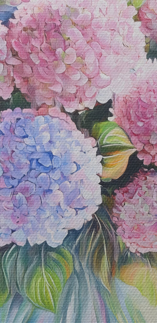 Gemälde einer Vase mit Blumen Gemälde einer Vase mit Blumen