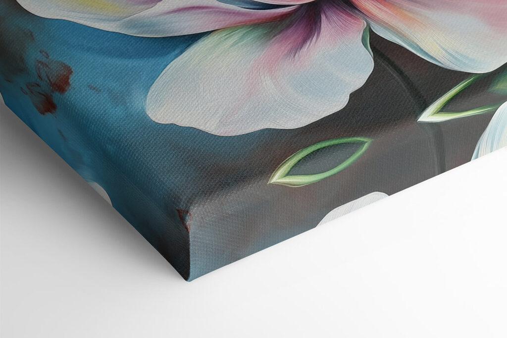 Painting of flowers on a yellow background