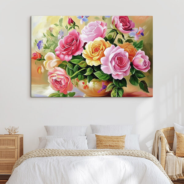 Gemälde von Blumen in einer Schale Gemälde von Blumen in einer Schale