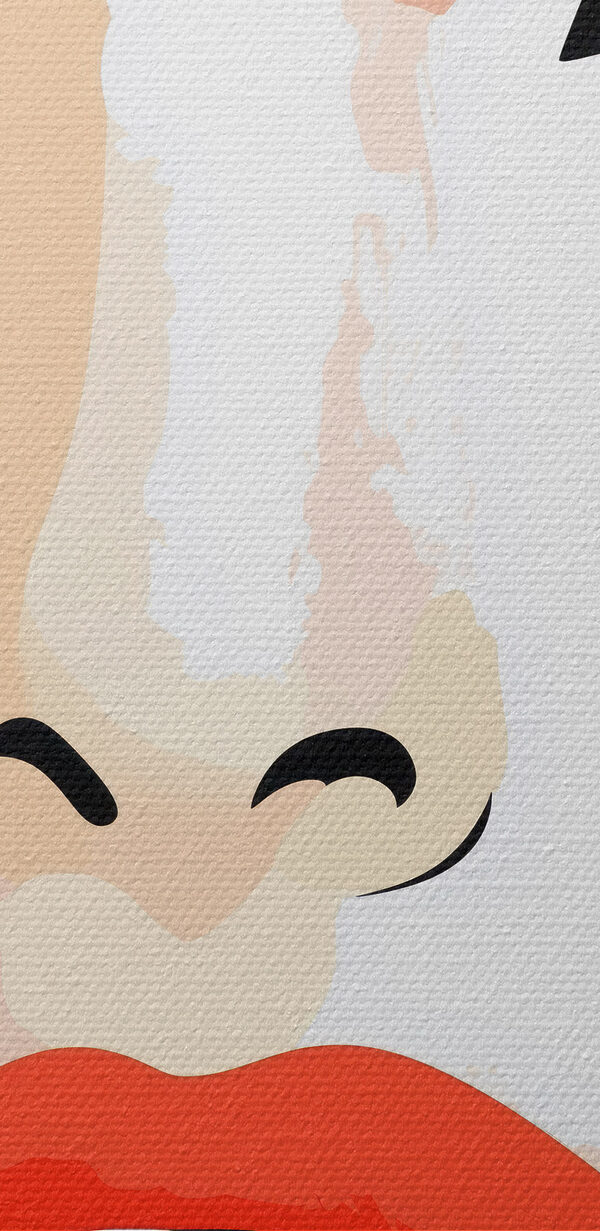 Frau’s Gesicht mit Make-up und roten Lippen Frau’s Gesicht mit Make-up und roten Lippen