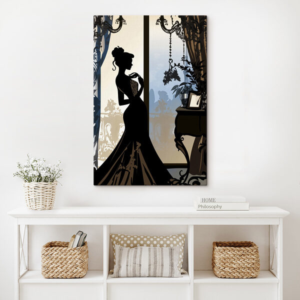 Silhouette einer Frau in einem Kleid Wandbilder Silhouette einer Frau in einem Kleid