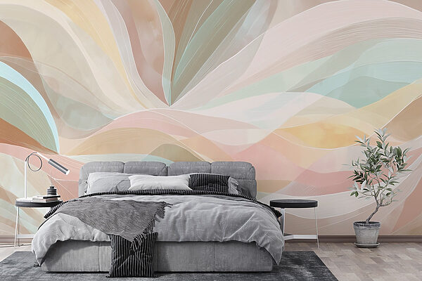 Bunte, gewirbelte Linien auf braunem Hintergrund Bunte, gewirbelte Linien auf braunem Hintergrund