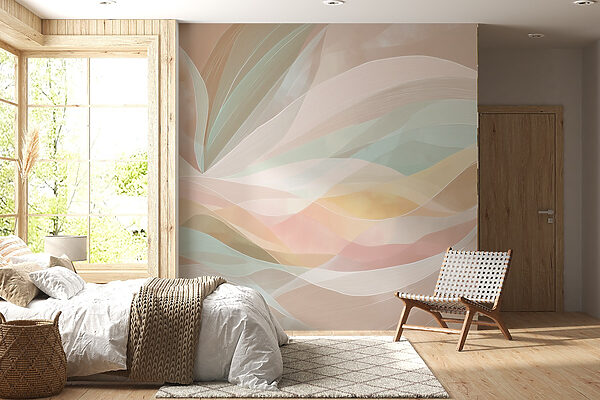 Bunte, gewirbelte Linien auf braunem Hintergrund Bunte, gewirbelte Linien auf braunem Hintergrund