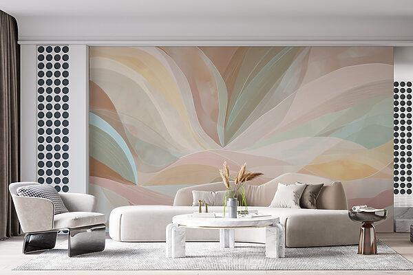 Bunte, gewirbelte Linien auf braunem Hintergrund Bunte, gewirbelte Linien auf braunem Hintergrund