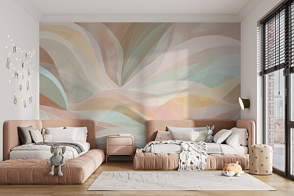 Bunte, gewirbelte Linien auf braunem Hintergrund Bunte, gewirbelte Linien auf braunem Hintergrund