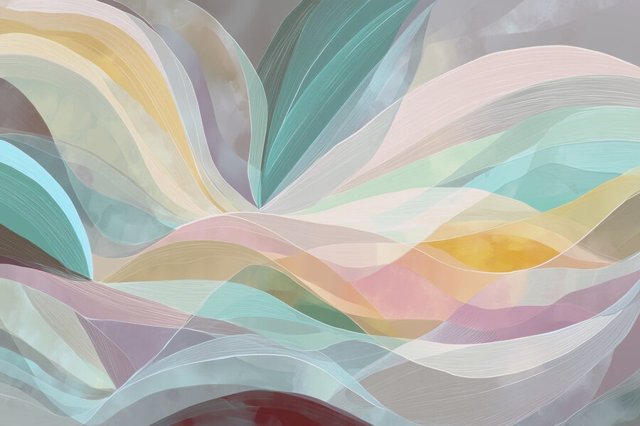 Bunte, gewirbelte Linien