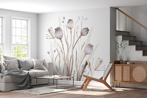 Aquarellmalerei von Blumen und Pflanzen Aquarellmalerei von Blumen und Pflanzen