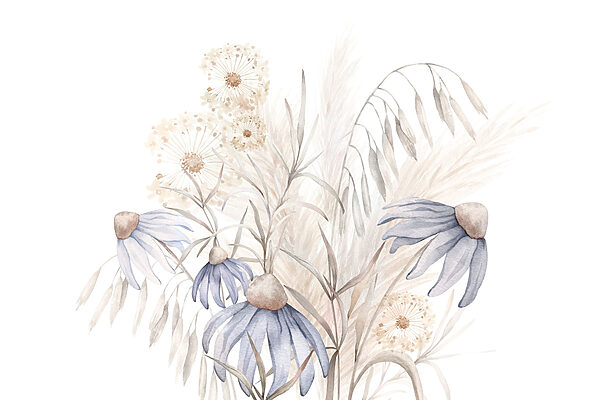 Aquarellmalerei von Blumen und Pflanzen Aquarellmalerei von Blumen und Pflanzen