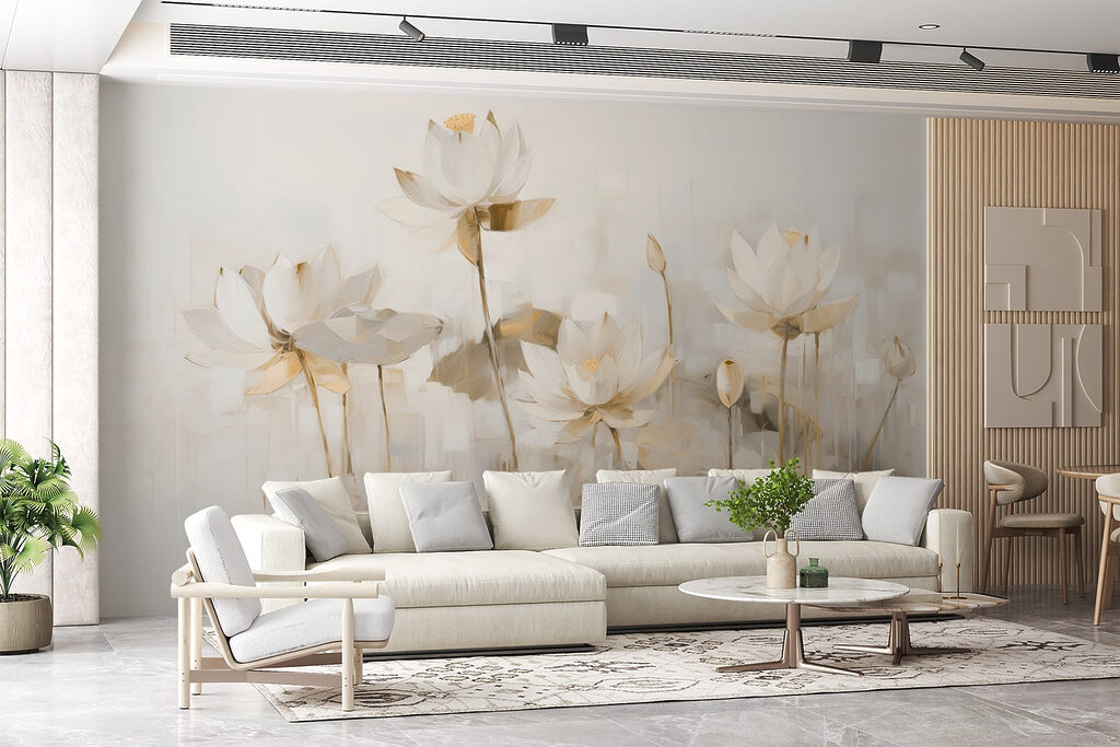 Painting of white flowers