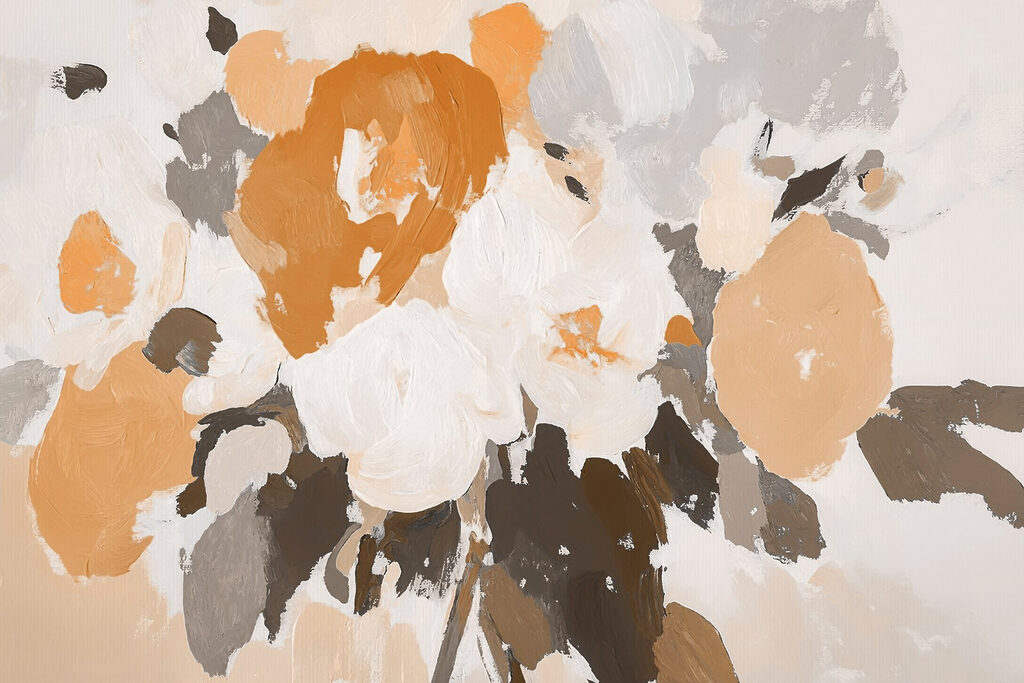 Malerei von Blumen mit verschiedenen Farben Malerei von Blumen mit verschiedenen Farben