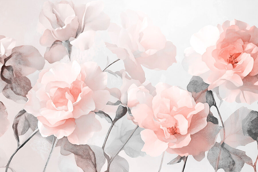 Gruppe von rosa Blumen