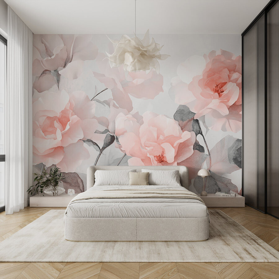 Gruppe von rosa Blumen