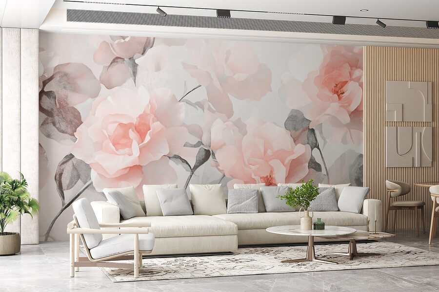 Gruppe von rosa Blumen