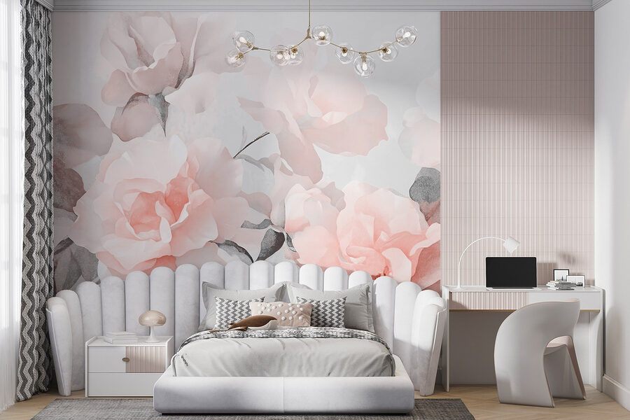 Gruppe von rosa Blumen